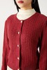 Le Malene 复古酒红色开衫毛衣外套 10940 商品缩略图3