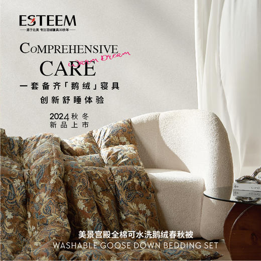 美泉宫殿全棉可水洗鹅绒春秋被 商品图0