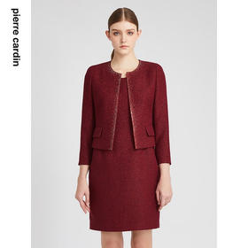 皮尔卡丹女装秋新款复古小香风淑女短外套P2310U2961T0
