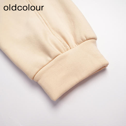 oldcolour秋冬款休闲气质百搭宽松加绒保暖连帽长袖T恤女N42023272A 商品图4