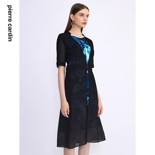 皮尔卡丹女装夏季新款通勤职业干练修身连衣裙C32DS030
 商品图7