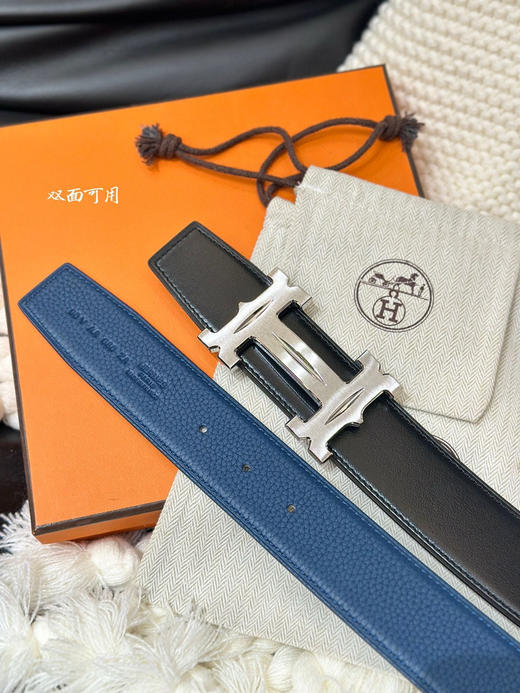 秋冬特惠💰350 【爱马仕】男士腰带 H 5382 BELT BUCKLE & REVERSIBLE LEATHER STRAP 带身宽3.8cm 商品图5