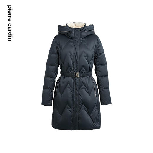 皮尔卡丹女装时尚保暖连帽简约收腰羽绒服P2493Y2403N0
 商品图4