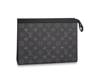 LOUIS VUITTON Pochette Voyage 经典老花满印拉链开合 涂层帆布 手拿包洗漱包中号男款 深灰色 商品图0