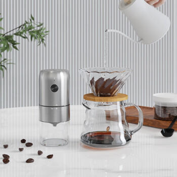 CLITON电动咖啡磨豆机 手摇咖啡豆研磨机便携手冲手磨咖啡机自动磨粉机 /厨具 /咖啡具 /磨豆机 商品图1