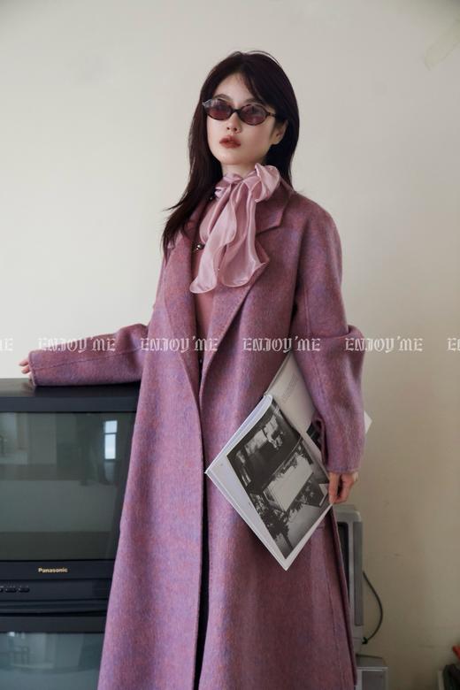 【门店同款】ENJOY2024年冬季柔韧与共瑰丽之夜腰带大衣 160045347 商品图3