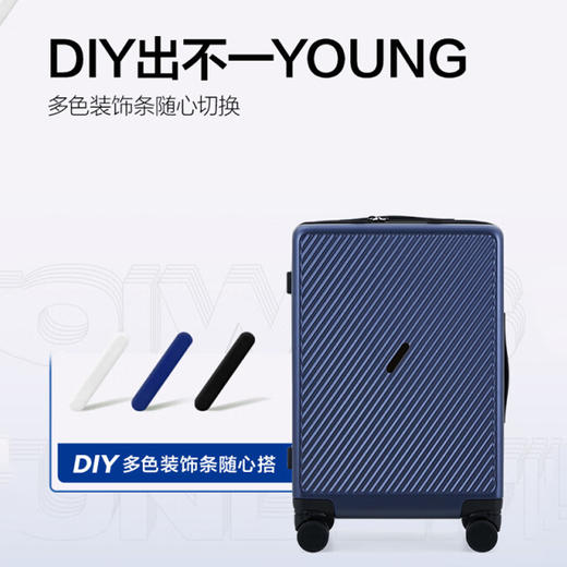 爱华仕（OIWAS）磨砂斜杠行李箱 大容量旅行登机箱男女密码拉杆箱OCX6708-20 商品图4