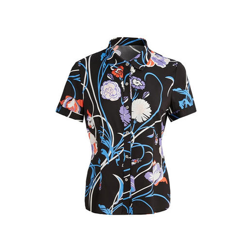 皮尔卡丹女装春夏季新款简约印花真丝衬衫P2222A2024N3
 商品图4