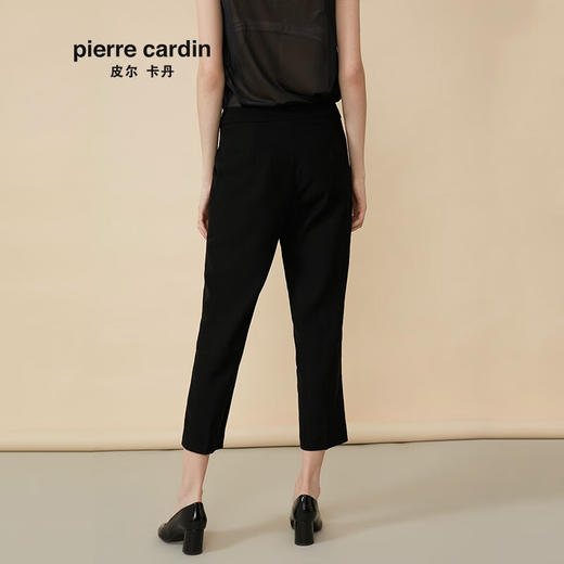 皮尔卡丹女装年秋冬新款黑色休闲裤长裤直筒裤P84TL62B0
 商品图2
