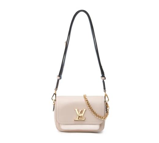 LOUIS VUITTON Lockme Tender 链条 柔软粒面小牛皮 手拿单肩斜挎包 女款 灰褐色 商品图0