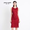 皮尔卡丹女装季新款红色无袖圆领连衣裙气质时尚A字裙女
 商品缩略图0