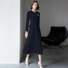 IWY/法式名媛职业西装套装藏青色 秋季珠宝店工作服两件套伞裙职业C2040+S2102 商品缩略图1