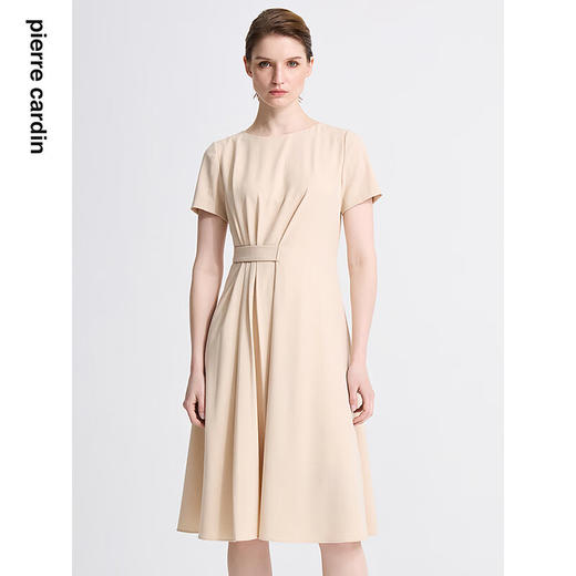 皮尔卡丹女装新款通勤时尚淑女修身双色夏季连衣裙C42DS11
 商品图4