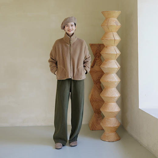 绽放335朵/荒野旅人短外套秋冬羊毛摇粒绒高领长袖保暖休闲上衣 商品图1