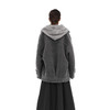 NUTH  花灰色连帽毛呢外套可拆卸帽子宽松中长款厚外套女 商品缩略图2
