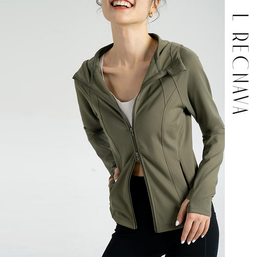 【加薄绒】双头拉链 造型多变 连帽外套 修身下摆小圆弧显腰线 薄绒锁温 当打底也不臃肿 商品图7