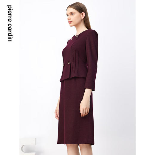 皮尔卡丹女装连衣裙秋冬高级感职业通勤修身连衣裙P3402E3846T0 商品图1