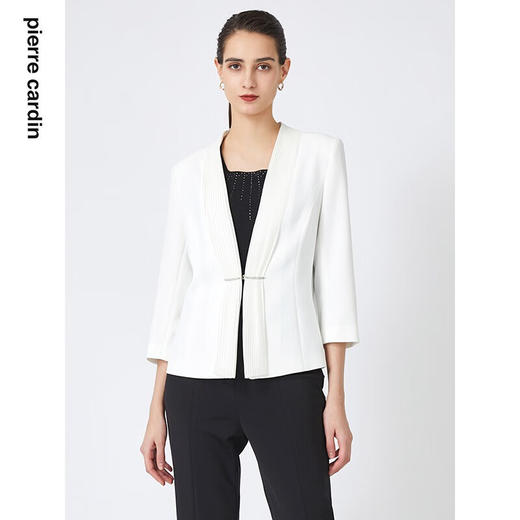 皮尔卡丹女装春季新款简约修身百搭多色西服上衣C31UL003
 商品图1
