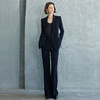 IWY/高级感黑色微喇裤秋季2024新中式盘扣西装套装醋酸西服外套CP2078 商品缩略图4