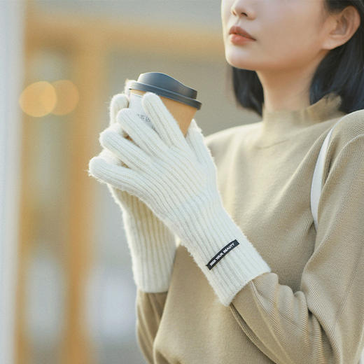 SIGGI 100%羊毛纯色保暖手套 商品图0