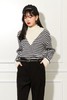 LNNNS 假两件式条纹针织上衣 10975 商品缩略图0