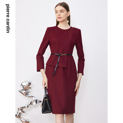 皮尔卡丹女装新款通勤轻仪式礼服连衣裙P3411E3849T0 商品图4