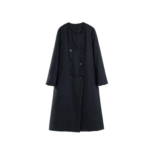 绽放546朵/冬季加厚帅气廓形搭配*双排扣围巾白鹅绒长款风衣 商品图3