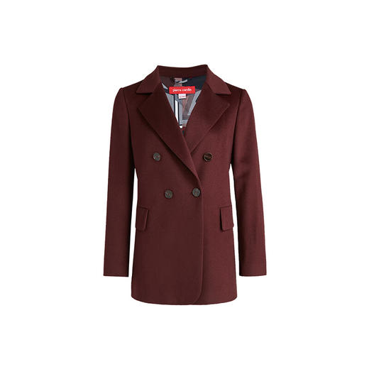 皮尔卡丹女装西服羊绒双面呢高级感通勤保暖上衣外套P3455U3932K0
 商品图4