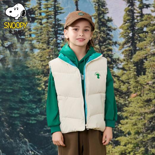 史努比亮面免洗儿童棉马甲男女童秋冬季加厚外穿背心坎肩洋气韩版 商品图3