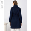 皮尔卡丹女装大衣蓝色设计感修身中长通勤羊毛呢外套P3450C3896N0
 商品缩略图2