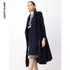 皮尔卡丹女装毛呢外套中长款保暖黑色高级感宽松大衣P3453C3976N0 商品缩略图4
