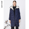 皮尔卡丹女装羽绒服冬季中长款日常藏蓝色保暖外套P3493Y3406N0
 商品缩略图0