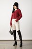 Le Malene 复古酒红色开衫毛衣外套 10940 商品缩略图1