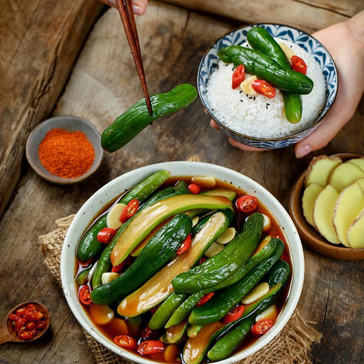 【满66包邮】金刚山糖醋小黄瓜300g*1袋 商品图3