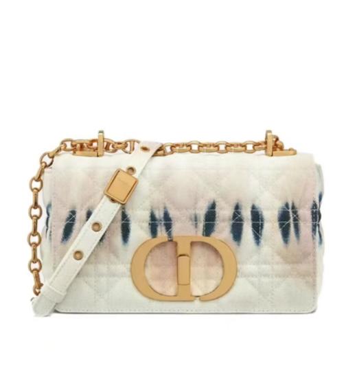 DIOR迪奥 Caro 品牌Logo 牛仔布 斜挎单肩包 小号 女款 白色 商品图0