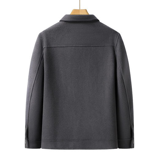 【新款DPX】大依优型翻领双面呢羊毛呢外套夹克男宽松加肥加大码上衣胖子休闲潮流 商品图2
