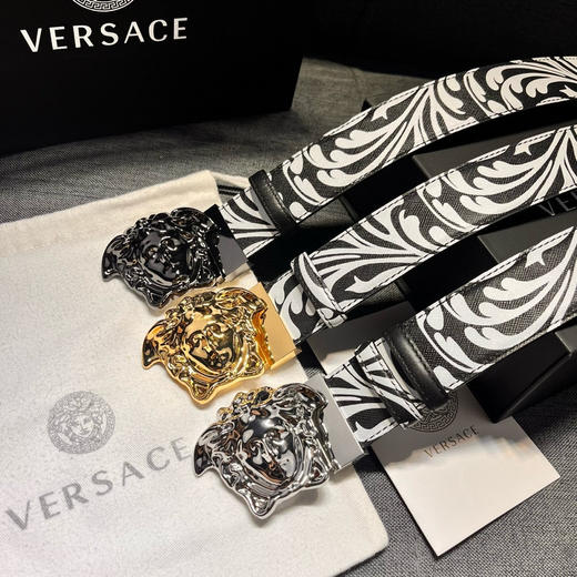 秋冬特惠💰350【范思哲versace】男士腰带 带身宽4.0cm 此款双面皮带有两种佩戴方式 商品图7