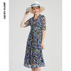 皮尔卡丹女装简约波西米亚风通勤收腰连衣裙P2208D2147L3 商品缩略图1