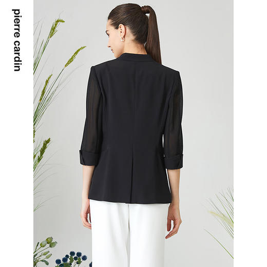 皮尔卡丹女装时尚都市OL风简约通勤修身一粒扣西服P3213U3074B0
 商品图3
