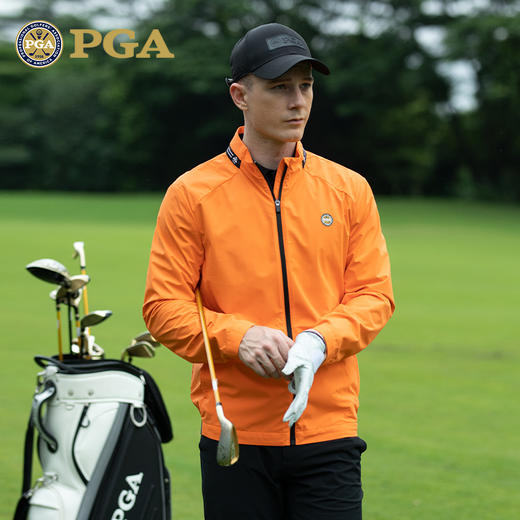 美国PGA 高尔夫服装 男士运动外套 防风防雨立领拉链golf运动上衣 商品图2