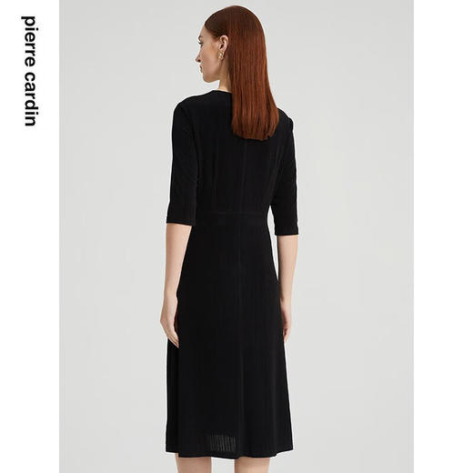 皮尔卡丹女装春季新款简约通勤气质修身连衣裙P2130E2123B0 商品图2