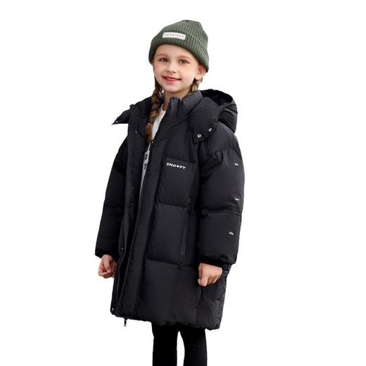 史努比儿童羽绒服加厚2024新款韩版中长款中大童冬季连帽保暖外套 商品图4