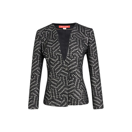 皮尔卡丹女装西服秋法式复古一粒扣商务通勤上衣外套P3305U3978B3
 商品图4