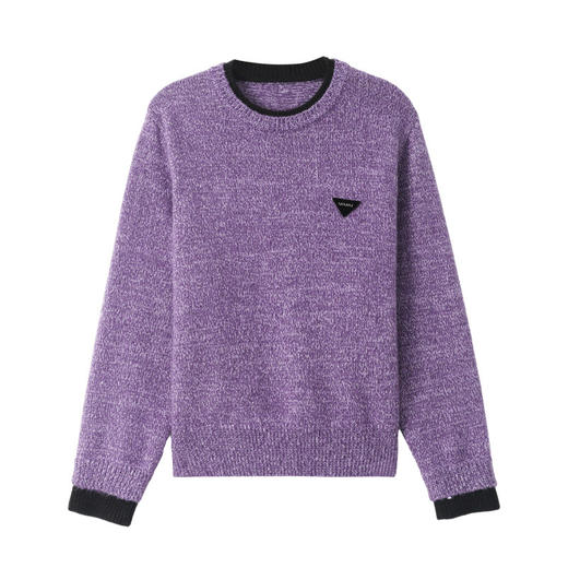 CC-102-8766圆领毛衣女冬厚款2024秋冬新款宽松短款保暖针织打底衫上衣 商品图4