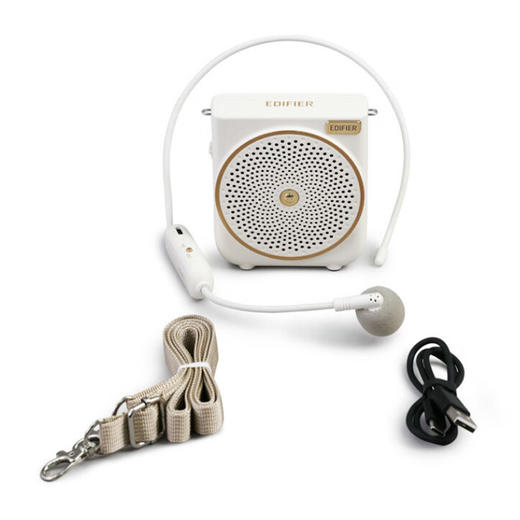 漫步者（EDIFIER）MF3 无线版便携式扩音器  大功率教学专用教师导游会议培训扩音器 云岩白 商品图1