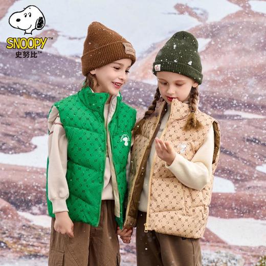 史努比儿童棉马甲男女童坎肩秋冬外穿韩版宝宝背心棉衣外套夹克 商品图1