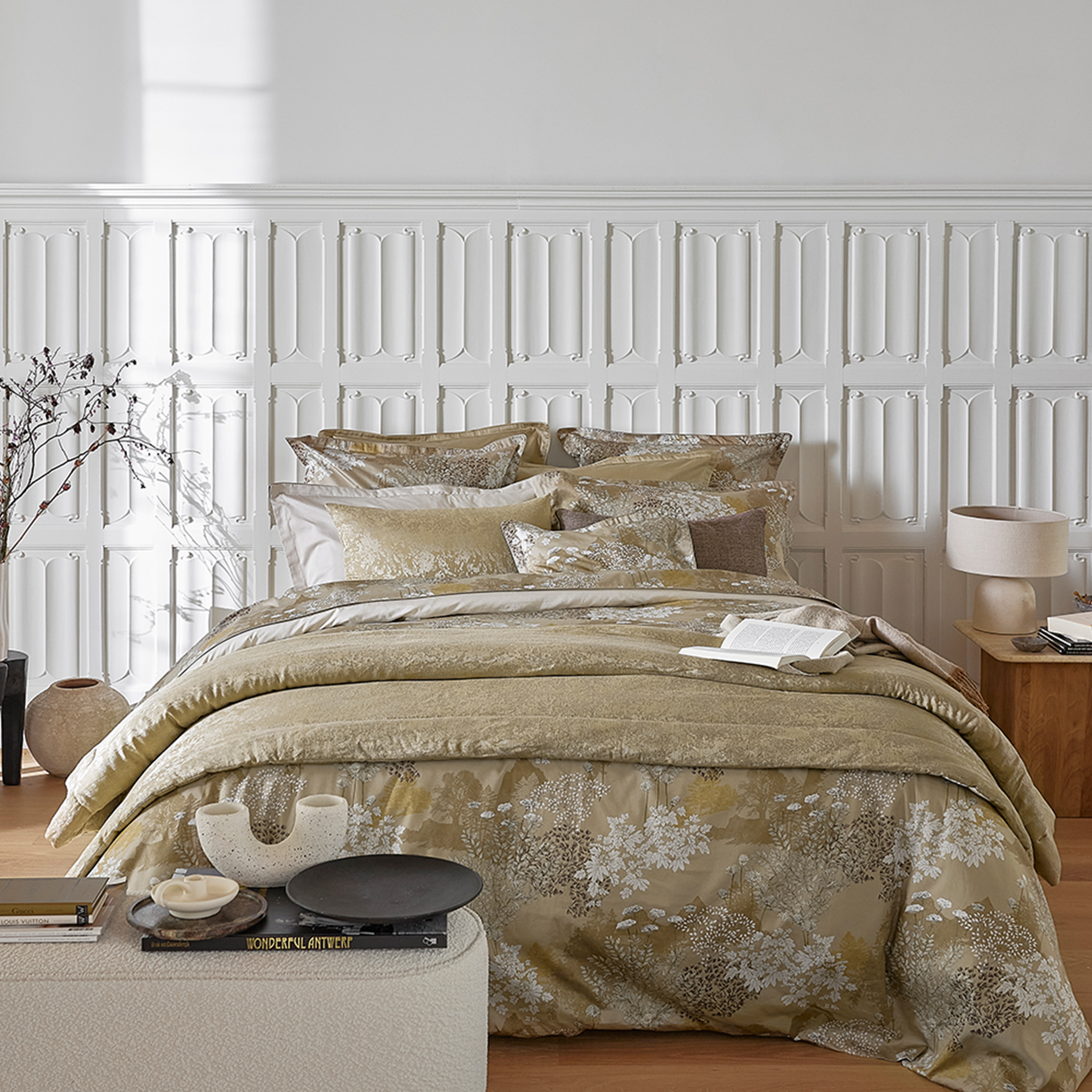 AT邸尔铂·法国进口奢华家纺Lin&Soie地形·丝与麻系列床盖