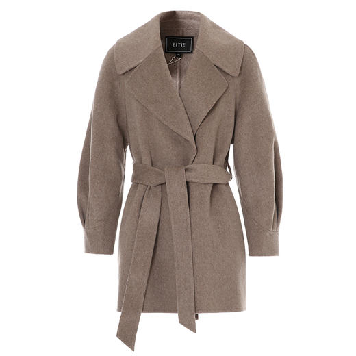 EITIE爱特爱冬新款气质翻领收腰显瘦高级感羊毛毛呢大衣外套D2414407 商品图5