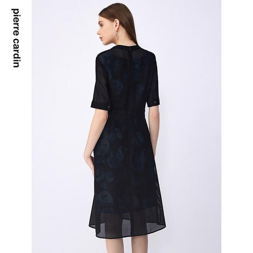 皮尔卡丹女装夏季新款通勤职业干练修身连衣裙C32DS030
 商品图8