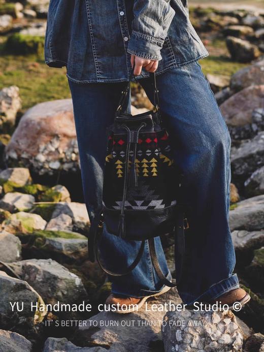 YU LEATHER/NA22BP/纳瓦霍水桶双肩包 商品图4